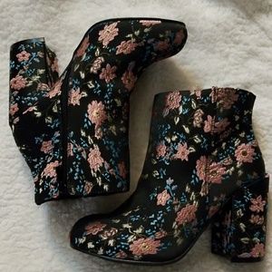 Floral Vintage Booties